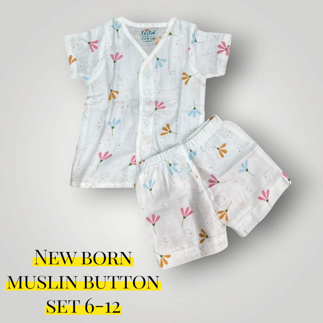 NEWBORN MUSLIN CLOTH BUTTON SET - Image 15