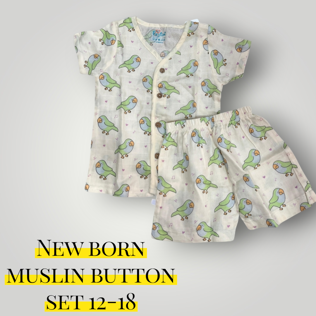 NEWBORN MUSLIN CLOTH BUTTON SET - Image 11