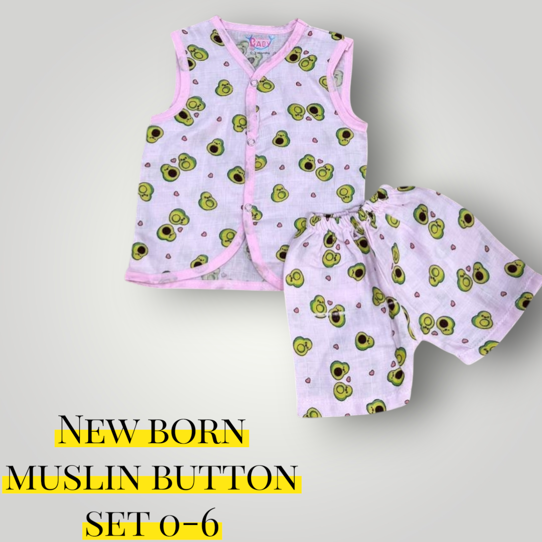 NEWBORN MUSLIN CLOTH BUTTON SET - Image 7