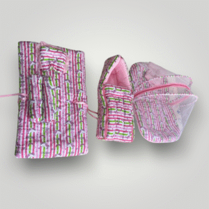 3 PCS COMBOSET FOR NEW BORNBABY (CARRY BED | NET BED | BABY BED) PINK GREEN