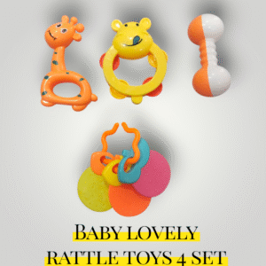 BABY LOVELY RATTLE TOY &4 SET