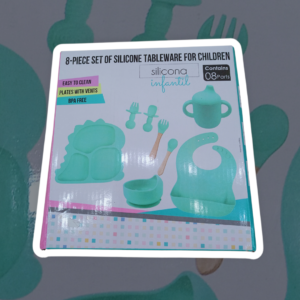 CHILDREN SILICON 8 PIECE DINNING SET